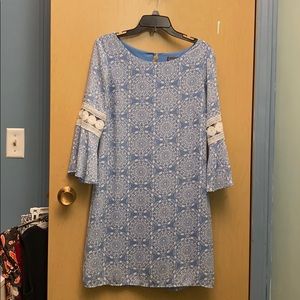 Blue print dress